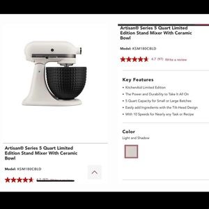 Kitchenaid Stand mixer - BOX HAS NEVER BEEN OPENED